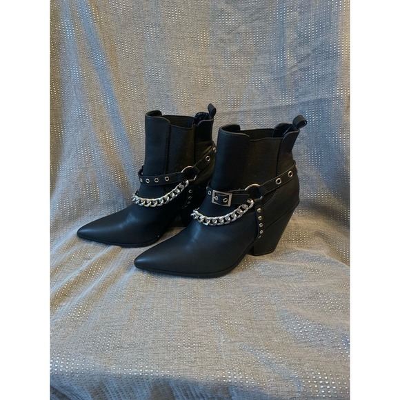 H Cape Robbin black boots with chains SZ 8.5 - Picture 10 of 10